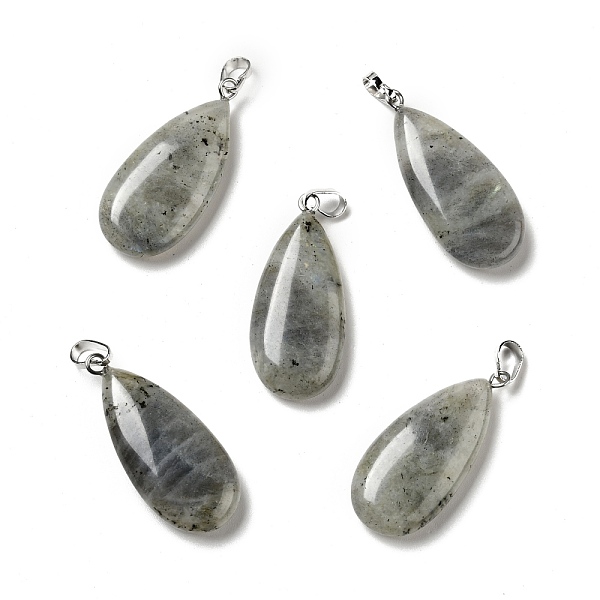 

PandaHall Natural Labradorite Pendants, with Platinum Tone Brass Findings, Teardrop, 33x15x7~7.5mm, Hole: 5x3.5mm Labradorite Teardrop