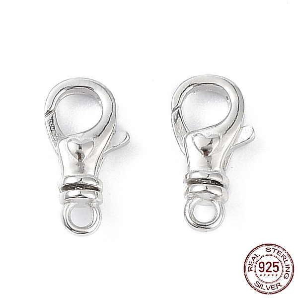 

PandaHall Rhodium Plated 925 Sterling Silver Swivel Clasps, Platinum, 14x7.5x4mm, Hole: 1.8mm Sterling Silver