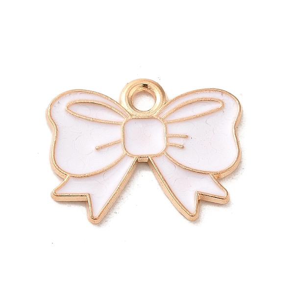 

PandaHall Alloy Enamel Pendants, Light Gold, Bowknot Charm, White, 14x18x1mm, Hole: 1.8mm Alloy+Enamel Bowknot White