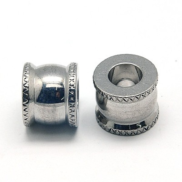 

PandaHall 304 Stainless Steel Beads, Column, Stainless Steel Color, 12x10mm, Hole: 6mm 304 Stainless Steel Column
