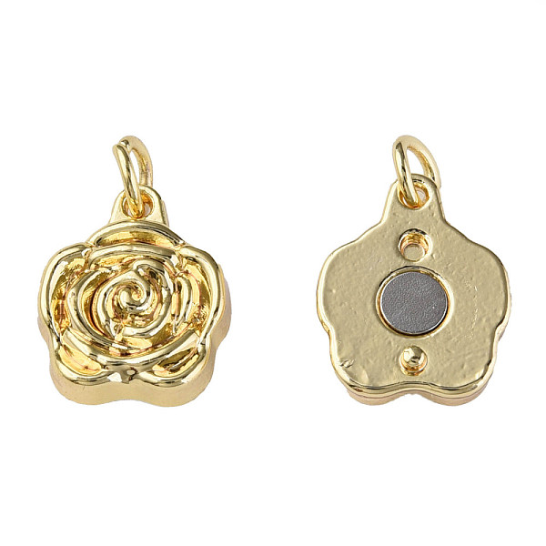 

PandaHall Brass Pendants, with Jump Rings and Magnet, Nickel Free, Flower, Real 18K Gold Plated, 17x11.5x16mm, Jump Ring: 5x1mm, 3mm inner...
