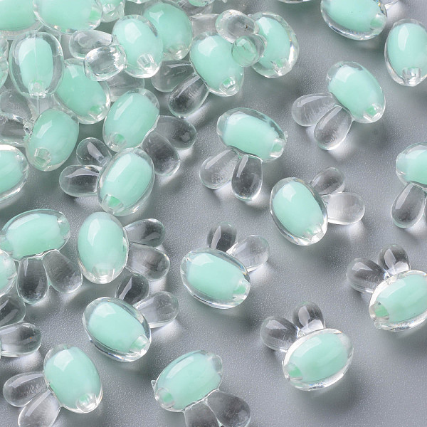 

PandaHall Transparent Acrylic Beads, Bead in Bead, Rabbit, Aquamarine, 15.5x12x9.5mm, Hole: 2mm, about 480pcs/500g Acrylic Rabbit Green