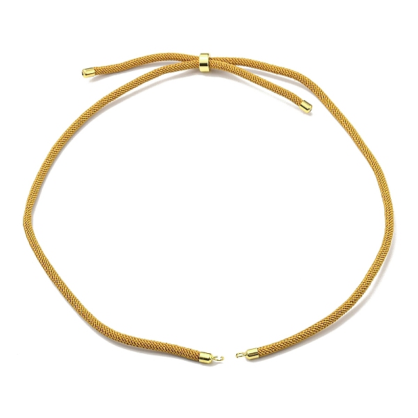 

PandaHall Nylon Cords Necklace Making, with Golden Brass Findings, Long-Lasting Plated, Dark Goldenrod, 22~22.8 inch(56~58cm), Hole: 1.7mm...