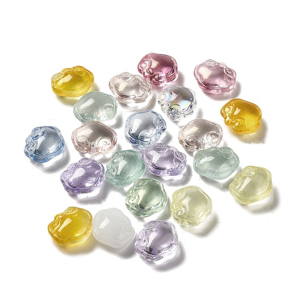 

PandaHall Transparent Glass Beads, Lock, Mixed Color, 14x16x7mm, Hole: 1.2mm Glass Lock Multicolor