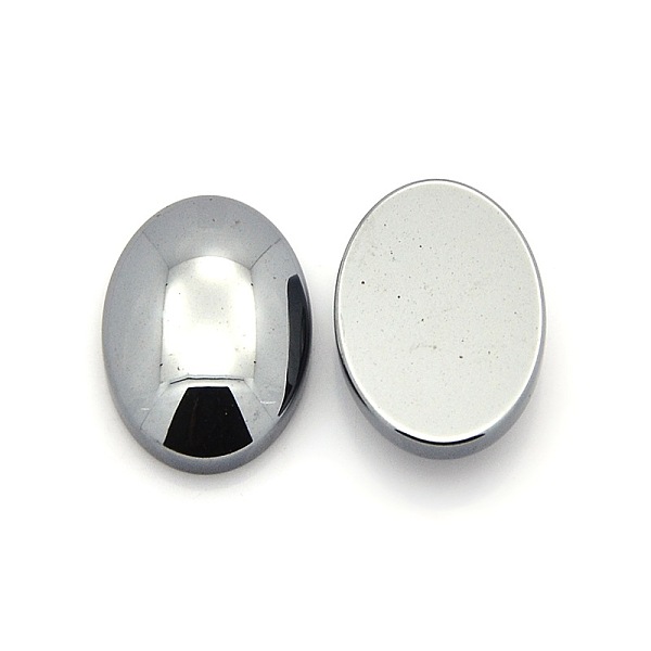 

PandaHall Oval Non-Magnetic Synthetic Hematite Cabochons, Black, 25x18x5~6.5mm Non-magnetic Hematite Oval Black
