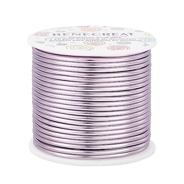 

PandaHall Round Aluminum Wire, Lilac, 10 Gauge, 2.5mm, about 80.38 Feet(24.5m)/roll Aluminum Round Purple