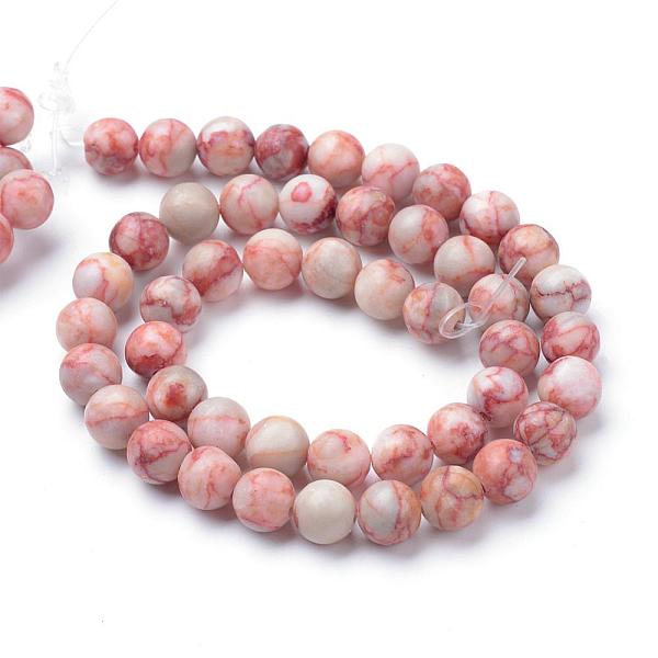 

PandaHall Natural Red Netstone Bead Strands, Round, 10~11mm, Hole: 1mm, about 38pcs/strand, 15 inch Netstone Round