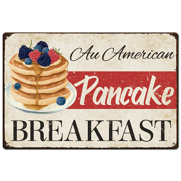 

PandaHall Vintage Metal Tin Sign, Iron Wall Decor for Bars, Restaurants, Cafe Pubs, Rectangle, Food, 300x200x0.5mm Iron Food