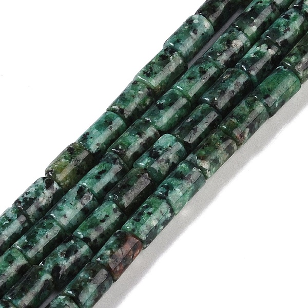 

PandaHall Natural Sesame Jasper Beads Strands, Dyed, Column, Dark Green, 7.5~8.5x5~6mm, Hole: 1mm, about 45~46pcs/strand, 14.69~15.04 inch...