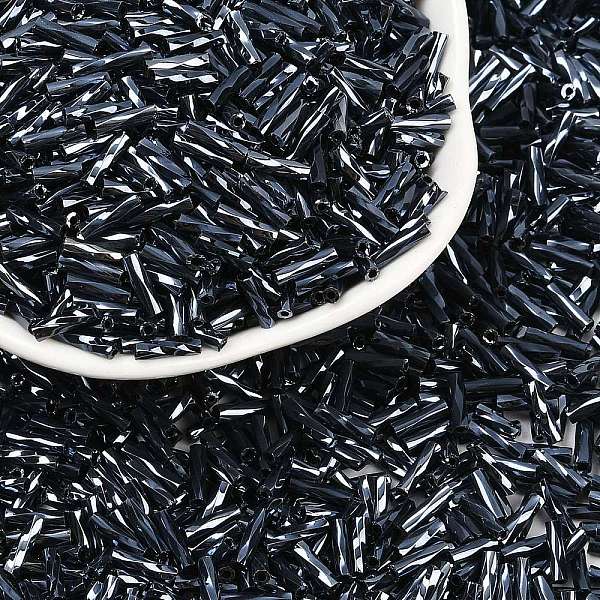 ガラスツイストbuglesシードビーズ