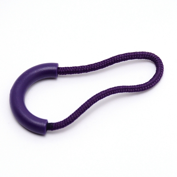 

PandaHall Plastic Replacement Pull Tab Accessories, with Polyester Cord, for Luggage Suitcase Backpack Jacket Bags Coat, Indigo, 6x3x0.5cm..., Purple