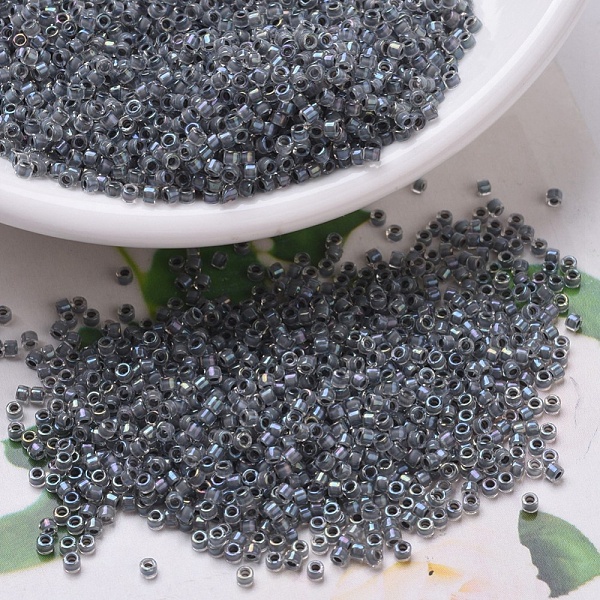 

PandaHall MIYUKI Delica Beads, Cylinder, Japanese Seed Beads, 11/0, (DB0081) Gray Lined, 1.3x1.6mm, Hole: 0.8mm, about 20000pcs/bag...