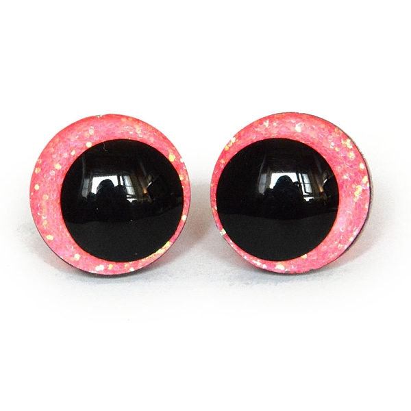 

PandaHall Plastic Safety Craft Eye, with Gasket, for DIY Doll Toys Puppet Plush Animal Making, Tomato, 18mm Plastic Round Red