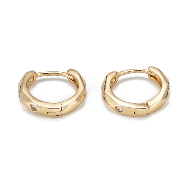 

PandaHall Ring Sparkling Cubic Zirconia Huggie Hoop Earrings for Girl Women, Lead Free & Nickel Free & Cadmium Free, Brass Micro Pave Cubic...