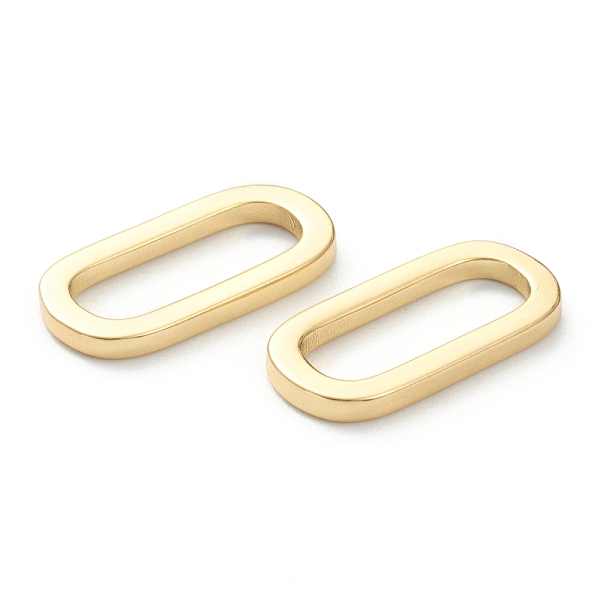 

PandaHall Brass Linking Rings, for Necklace Making, Long-Lasting Plated, Rectangle, Real 18K Gold Plated, 20x10x2mm Brass Rectangle