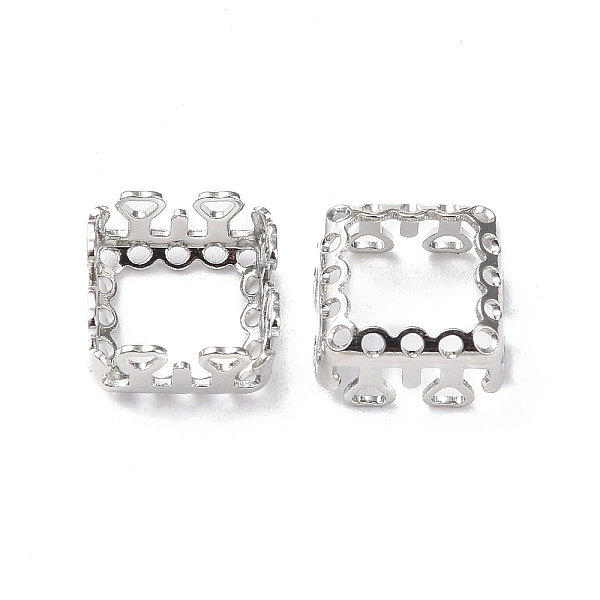 

PandaHall Brass Sew on Prong Settings, Filigree Open Back Claw Settings for Pointed Back Rhinestone, Square, Platinum, Tray: 8x8mm...