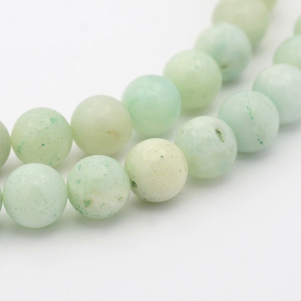 

PandaHall Natural Flower Amazonite Round Bead Strands, 8mm, Hole: 1mm, about 49pcs/strand, 15.7 inch Flower Amazonite Round