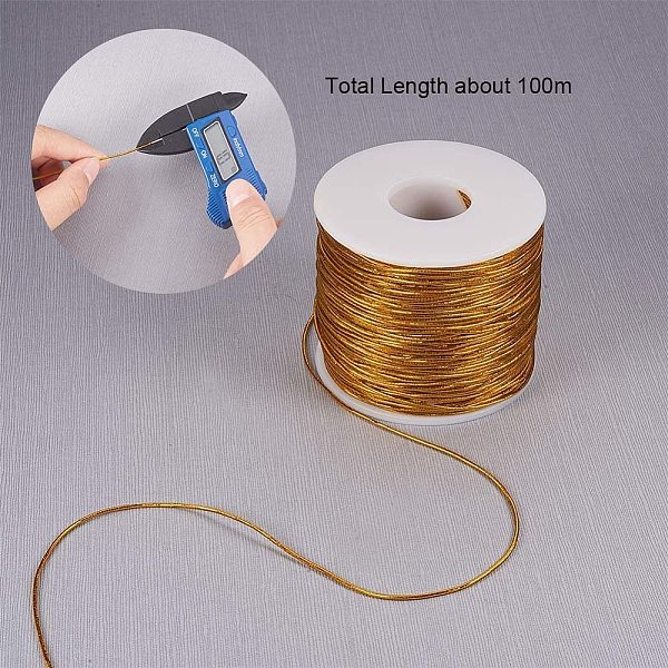 1 Roll 100m/Roll 1mm Round Elastic Stretch String Cord For Bracelet Neckelace DIY Jewelry Making