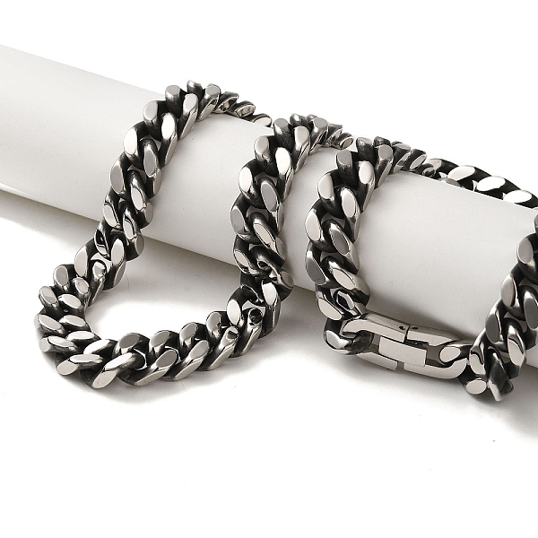 

PandaHall 304 Stainless Steel Curb Chain Necklaces, Stainless Steel Color, 23.82 inch(60.5cm) 304 Stainless Steel