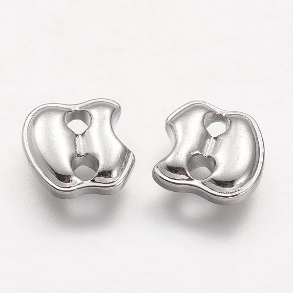 

PandaHall 201 Stainless Steel Links connectors, Apple, Stainless Steel Color, 11.5x11.5x4mm, Hole: 2.5mm 201 Stainless Steel Fruit