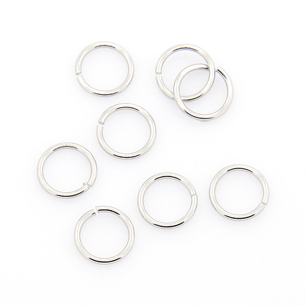 

PandaHall 304 Stainless Steel Open Jump Rings, Stainless Steel Color, 8x0.9mm, Inner Diameter: 6.2mm, about 96pcs/10g 304 Stainless Steel