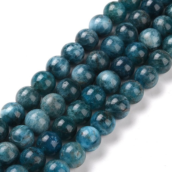 

PandaHall Natural Apatite Beads Strands, Round, 8mm, Hole: 1mm, about 52pcs/strand, 15.7 inch(40cm) Apatite Round