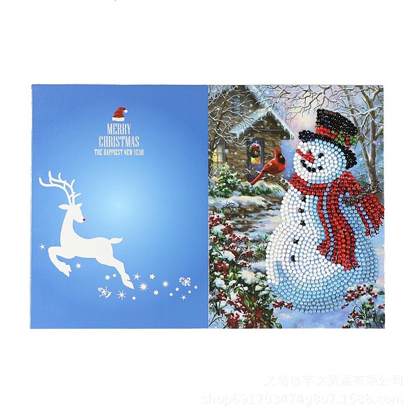 

PandaHall DIY Diamond Painting Greeting Card Kits, including Paper Card, Paper Envelope, Resin Rhinestones, Diamond Sticky Pen, Tray Plate...