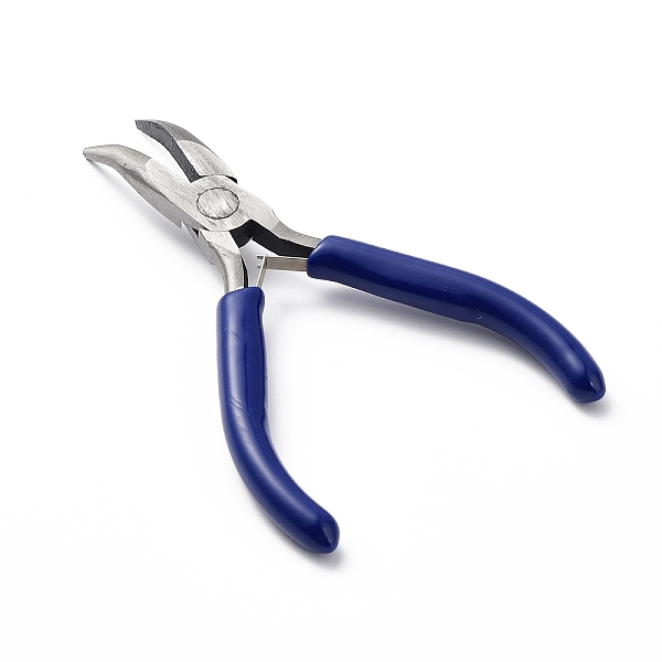 

PandaHall Steel Jewelry Pliers, Bent Tip Needle Nose Plier, Blue, 12x7.7x1.3cm Steel Blue