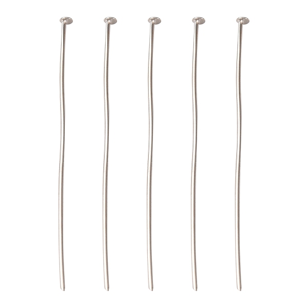 

PandaHall Iron Flat Head Pins, Cadmium Free & Lead Free, Platinum Color, Size: about 0.75~0.8mm thick, 5.0cm long, head: 2mm, about...
