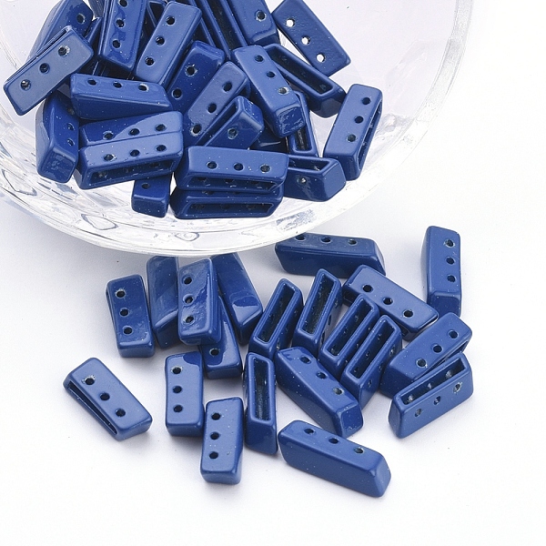 

PandaHall Spray Painted Alloy Multi-Strand Links, For Tile Elastic Bracelets Making, Rectangle, Marine Blue, 5x14x4mm, Hole: 1mm Alloy...