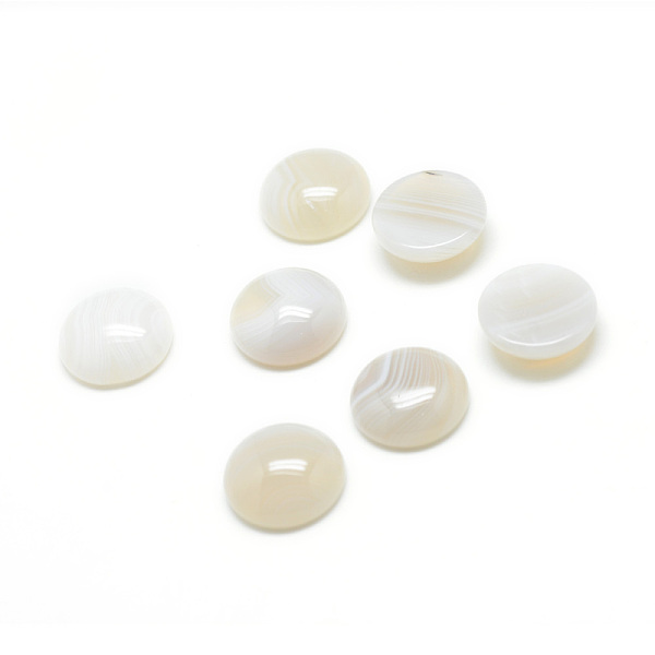 

PandaHall Natural Agate Gemstone Cabochons, Half Round, 8x4mm Natural Agate Half Round