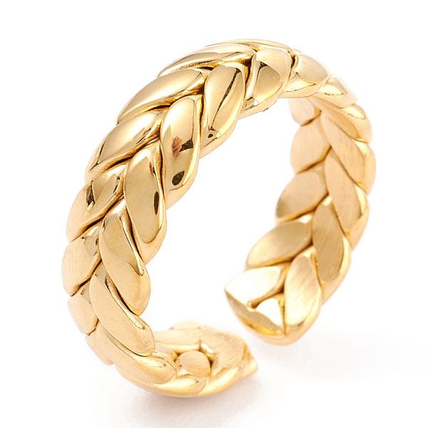 

PandaHall Ion Plating(IP) 304 Stainless Steel Cuff Rings, Open Ring, Golden, 7mm, Inner Diameter: 17.5mm 304 Stainless Steel