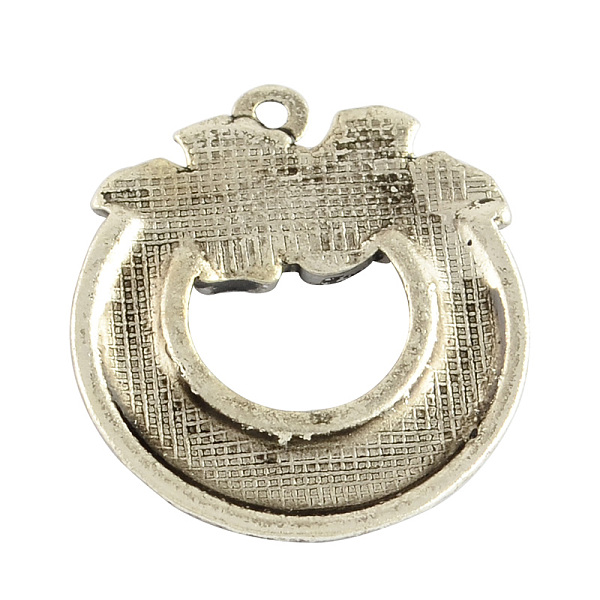 

PandaHall Christmas Wreath Alloy Pendant Rhinestone Cabochon Settings, Tibetan Style, Cadmium Free & Nickel Free & Lead Free, Antique Silver...