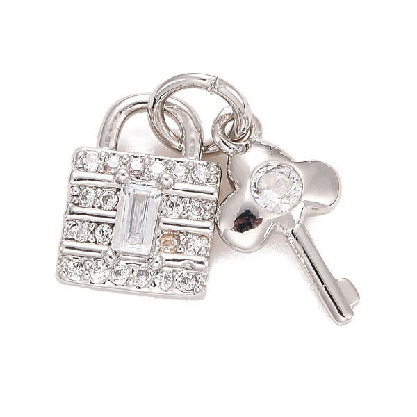 

PandaHall Cubic Zirconia Pendants, with Rack Plating Real 18K Gold Plated Brass Findings, with Jump Rings, Long-Lasting Plated, Lead Free &..., Clear