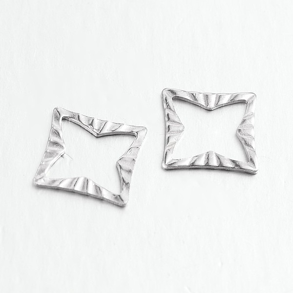 

PandaHall 304 Stainless Steel Charms, Rhombus, Stainless Steel Color, 13x13x0.5mm, Hole: 9.5mm 304 Stainless Steel Rhombus