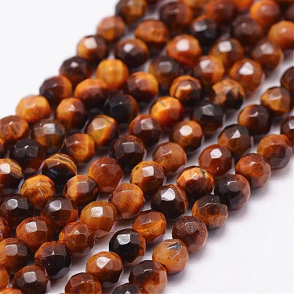 

PandaHall Natural Tiger Eye Beads Strands, Grade A, Faceted(64 Facets), Round Bead, 4mm, Hole: 0.8mm, 99pcs/strand, 15.7 inch Tiger Eye...