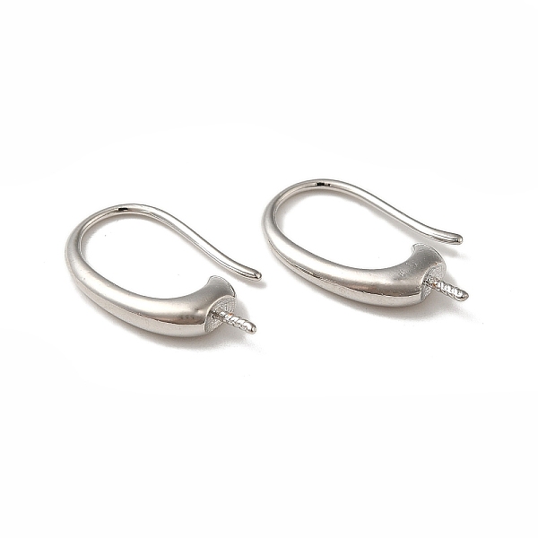 

PandaHall Rack Plating Brass Earring Hooks, Ear Wire for Half Drilled Beads, Long-Lasting Plated, Platinum, 20 Gauge, 19x3mm, Pin: 0.8mm...