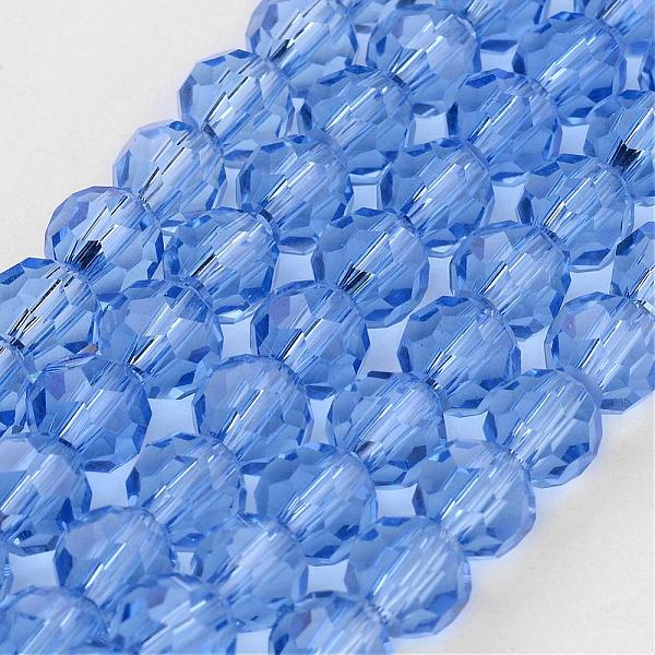 

PandaHall Transparent Glass Bead Strands, Imitate Austrian Crystal, Faceted(32 Facets), Round, Cornflower Blue, 6mm, Hole: 1mm, about...
