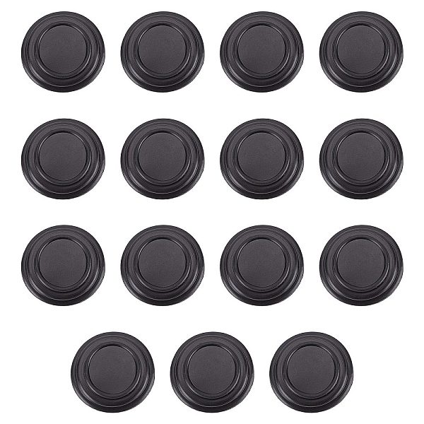 PandaHall GORGECRAFT 15Pcs Car Door Shock Absorber Rubber Universal Car Door Protection Sticker Black Flat Round Self-Adhesive Buffer Bumper...