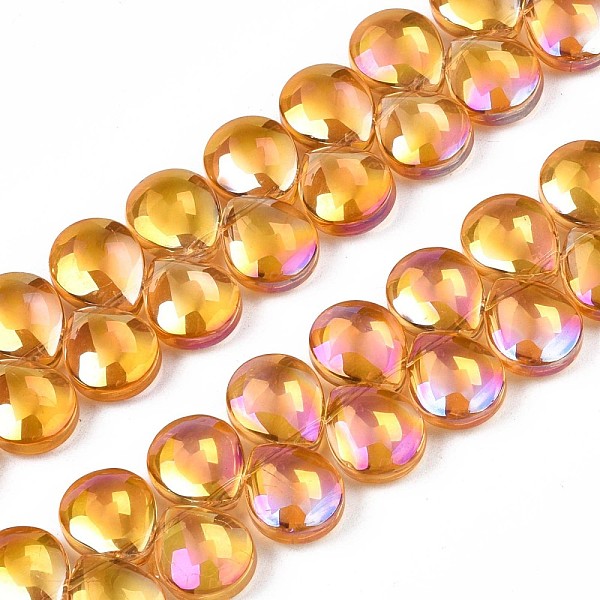 

PandaHall Electroplate Glass Beads Strand, AB Color, Teardrop, Orange, 10x12x5mm, Hole: 0.8mm, about 82~99pcs/strand, 16.93 inch~ 23.23 inch...