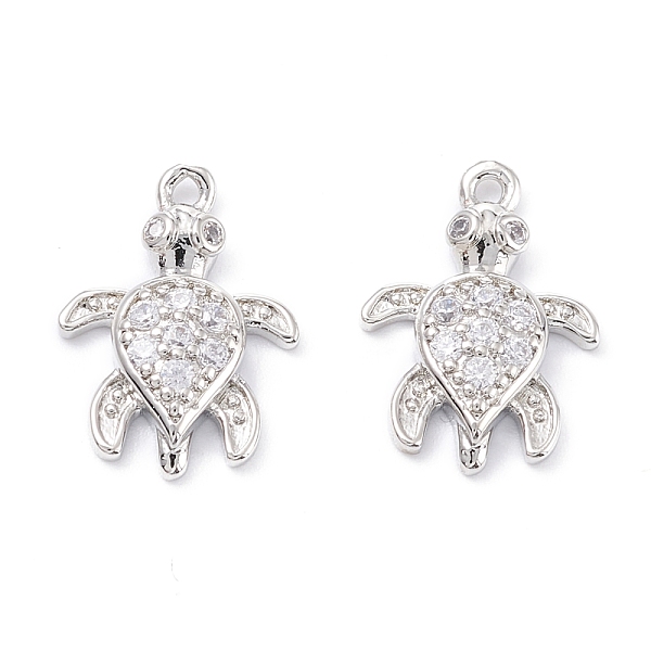 

PandaHall Rack Plating Brass Micro Pave Cubic Zirconia Pendants, Long-Lasting Plated, Turtle, Platinum, 15.5x11x3mm, Hole: 1mm Brass+Cubic..., Clear