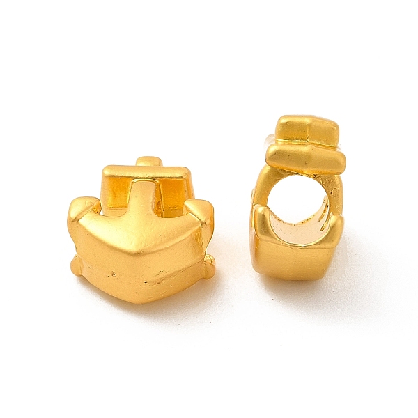 

PandaHall Rack Plating Alloy European Beads, Large Hole Beads, Lead Free & Cadmium Free & Nickel Free, Anchor, Matte Gold Color, 13x11.5x7mm...