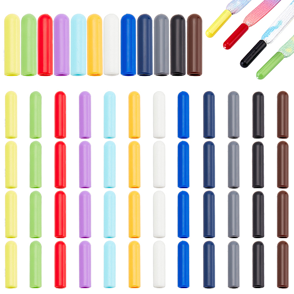 

PandaHall PH 36pcs 12 Colors Shoelace Tips, Plastic Shoelace Head Cord End Cap Shoelace Ends Replacement for Jewellery Making Sneakers..., Multicolor