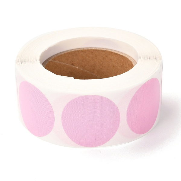 

PandaHall Self-Adhesive Blank Round Paper Gift Tag Stickers, Adhesive Labels, for Festive, Wedding Presents, Pink, 2.5cm Paper Round Pink