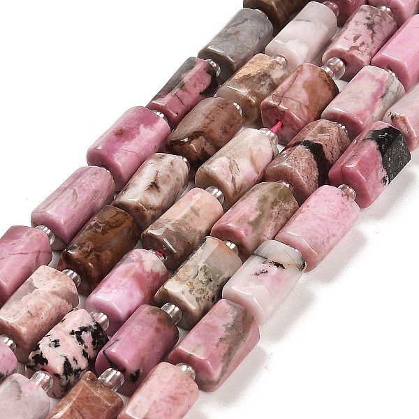 

PandaHall Natural Rhodonite Beads Strands, with Seed Beads, Faceted Column, 9~11x6~7.5x6~7.5mm, Hole: 1.2mm, about 30pcs/strand, 15.16~15.55...