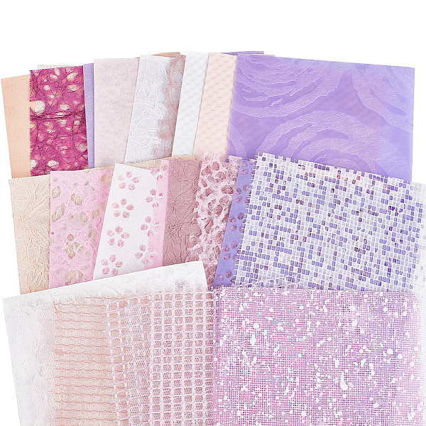 

PandaHall CRASPIRE 30Pcs Handmade Scrapbook Paper Materials Craft Paper Textured Decoupage Embossed Collage Paper Packs Snow Dot Mesh Fabric..., Multicolor