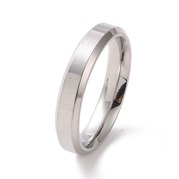 

PandaHall 201 Stainless Steel Plain Band Ring for Women, Stainless Steel Color, Inner Diameter: 17mm 201 Stainless Steel