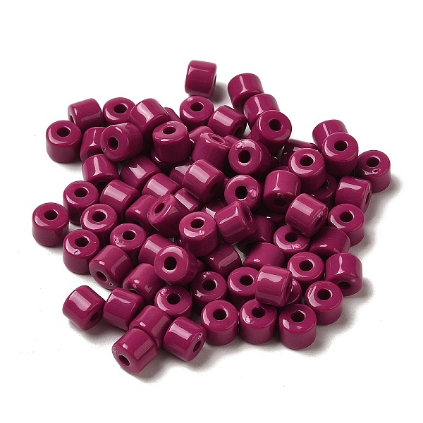

PandaHall Opaque Acrylic Beads, Column, Medium Violet Red, 6.5x5mm, Hole: 2.2mm Acrylic Column