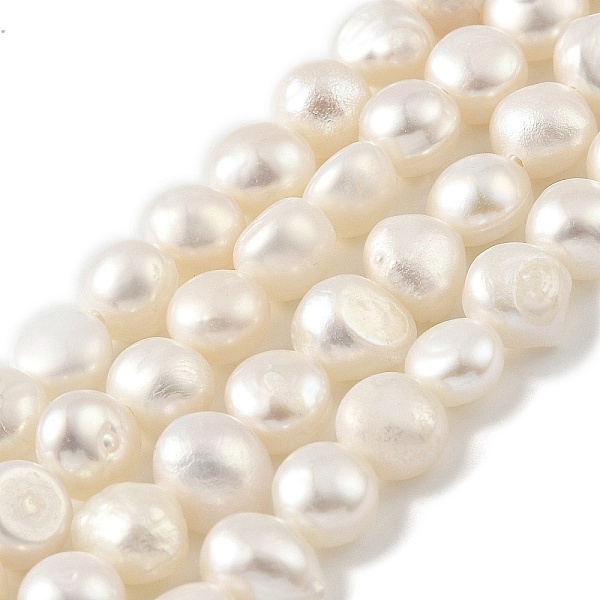 

PandaHall Natural Cultured Freshwater Pearl Beads Strands, Two Sides Polished, Floral White, 5~6mm, Hole: 0.5mm, about 31pcs/strand, 6.89''...