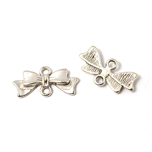 

PandaHall Tibetan Style Links connectors, Bowknot, Antique Silver, Lead Free and Nickel Free and Cadmium Free, 20x10x3mm, Hole: 2mm, about...
